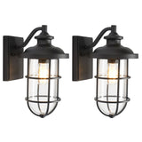 SAFAVIEH Lighting Adelle 9-inch Outdoor Wall Sconce [SET of 2] - 9Wx7Dx13H