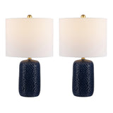 SAFAVIEH Lighting Afifa 22-inch Ceramic LED Table Lamp (Set of 2) - 13" W x 13" L x 22" H - 13Wx13Dx22H