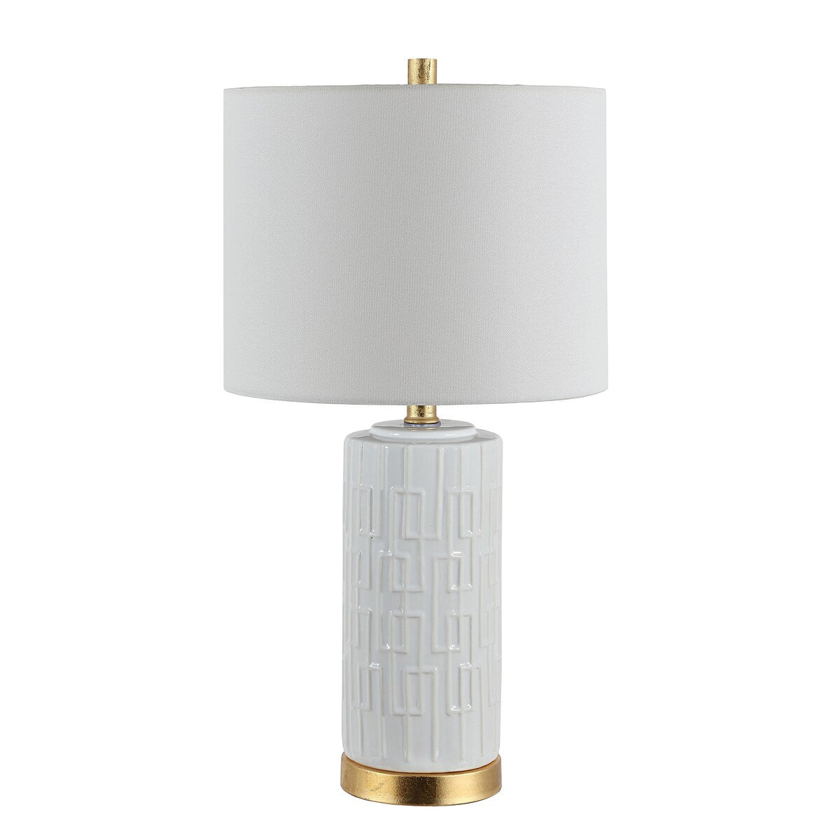 SAFAVIEH Lighting Agostiña 25-inch Ceramic Table Lamp - 13" x 13" x 25" - 13Wx13Dx25H