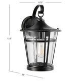 SAFAVIEH Lighting Ailish 14" Outdoor Lighting - 8.8" x 10" x 13.5" - 9Wx10Dx14H