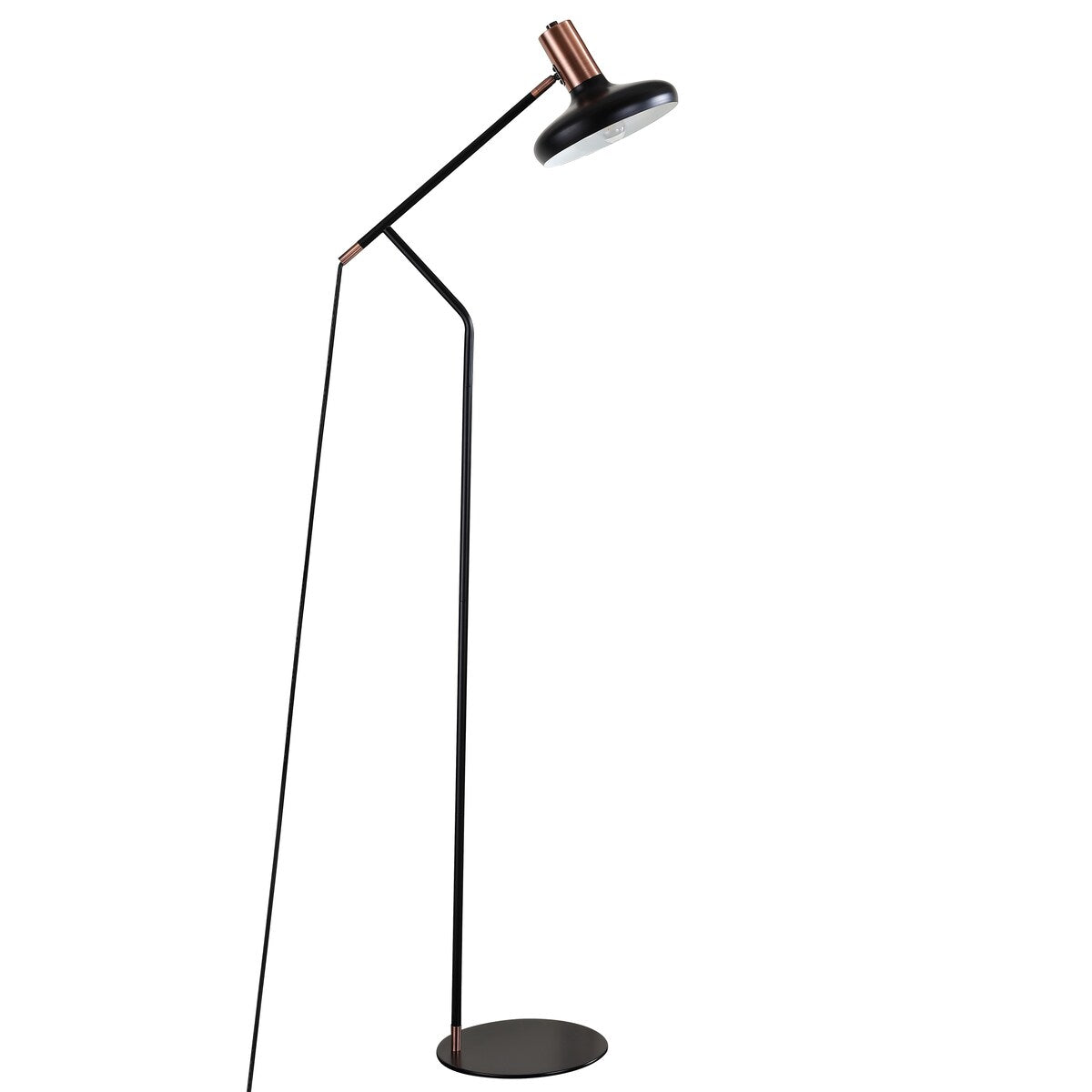 SAFAVIEH Lighting Aine 66-inch Copper/ Black Led Floor Lamp - 21" x 11" x 66" - Black/Antique Copper - 21Wx11Dx66H