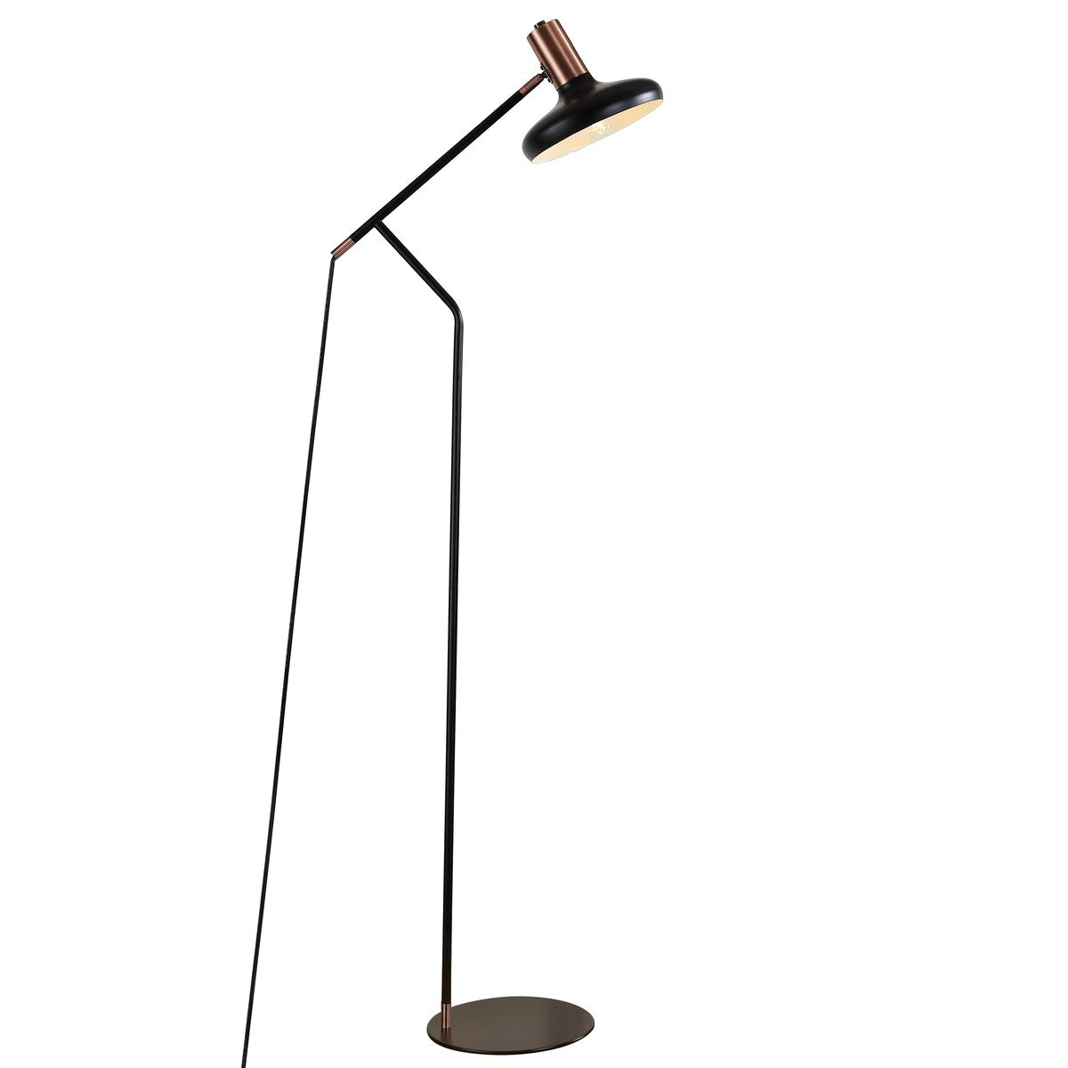 SAFAVIEH Lighting Aine 66-inch Copper/ Black Led Floor Lamp - 21" x 11" x 66" - Black/Antique Copper - 21Wx11Dx66H