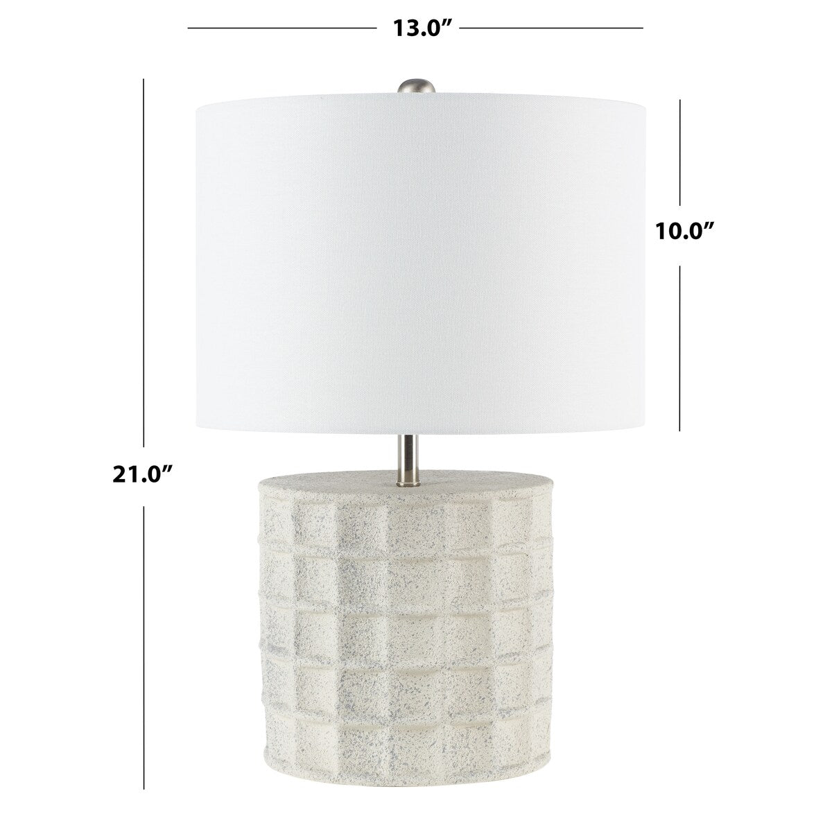 SAFAVIEH Lighting Ajshe 21" Table Lamp - 13" W x 13" D x 21" H - 13Wx13Dx21H