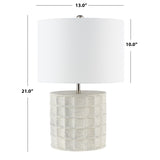 SAFAVIEH Lighting Ajshe 21" Table Lamp - 13" W x 13" D x 21" H - 13Wx13Dx21H