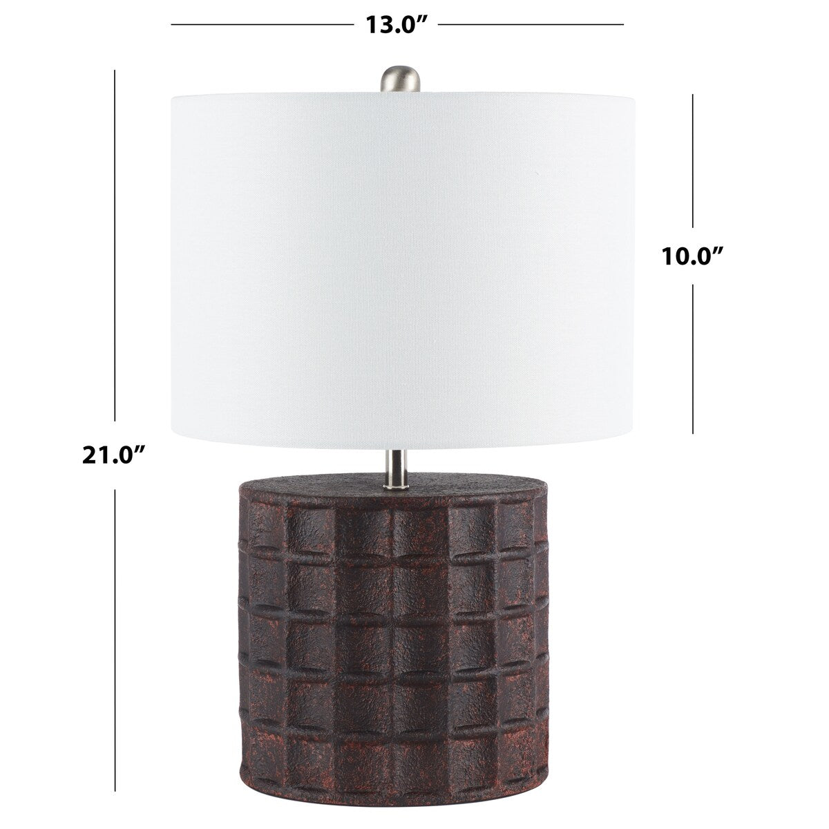 SAFAVIEH Lighting Ajshe 21" Table Lamp - 13" W x 13" D x 21" H - 13Wx13Dx21H