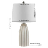 SAFAVIEH Lighting Alfonsa 25.5-inch Ceramic Table Lamp - 14" x 14" x 25.5" - 14Wx14Dx26H