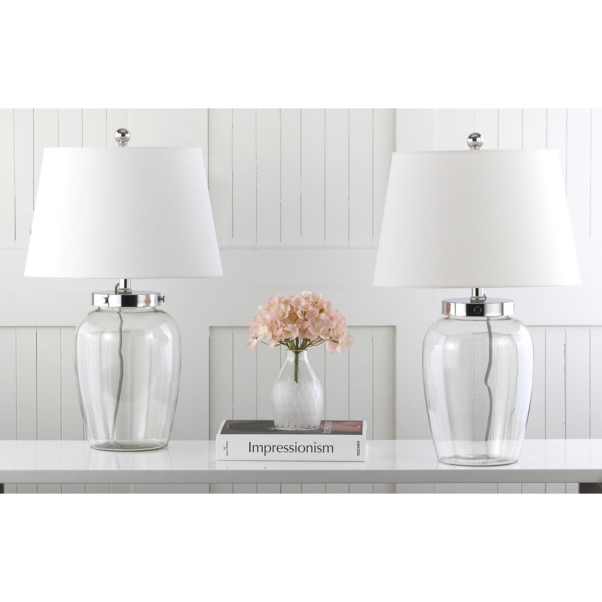 SAFAVIEH Lighting Alja 23-inch Clear Glass Table Lamp - 15"x15"x22.5" - 15Wx15Dx23H