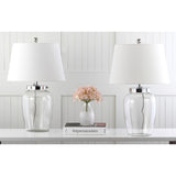 SAFAVIEH Lighting Alja 23-inch Clear Glass Table Lamp - 15"x15"x22.5" - 15Wx15Dx23H