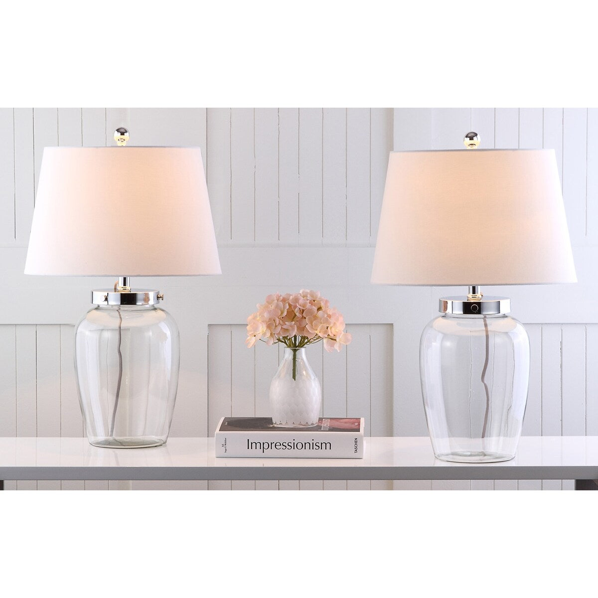 SAFAVIEH Lighting Alja 23-inch Clear Glass Table Lamp - 15"x15"x22.5" - 15Wx15Dx23H