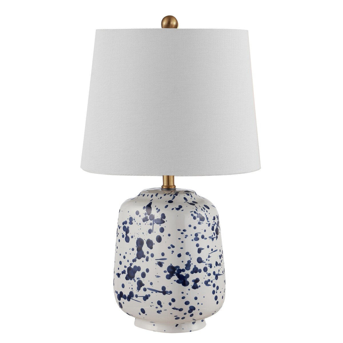 SAFAVIEH Lighting Alyona Navy Blue 23-inch Ceramic LED Table Lamp - 14" W x 12" L x 23" H - 14Wx12Dx23H