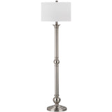 SAFAVIEH Lighting Alysia 60-inch Nickel Floor Lamp - 16"x16"x60" - 16Wx16Dx60H