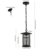 SAFAVIEH Lighting Anat 8" Outdoor Pendant - 8" W x 8" D x 17-89" H - 8Wx8Dx89H