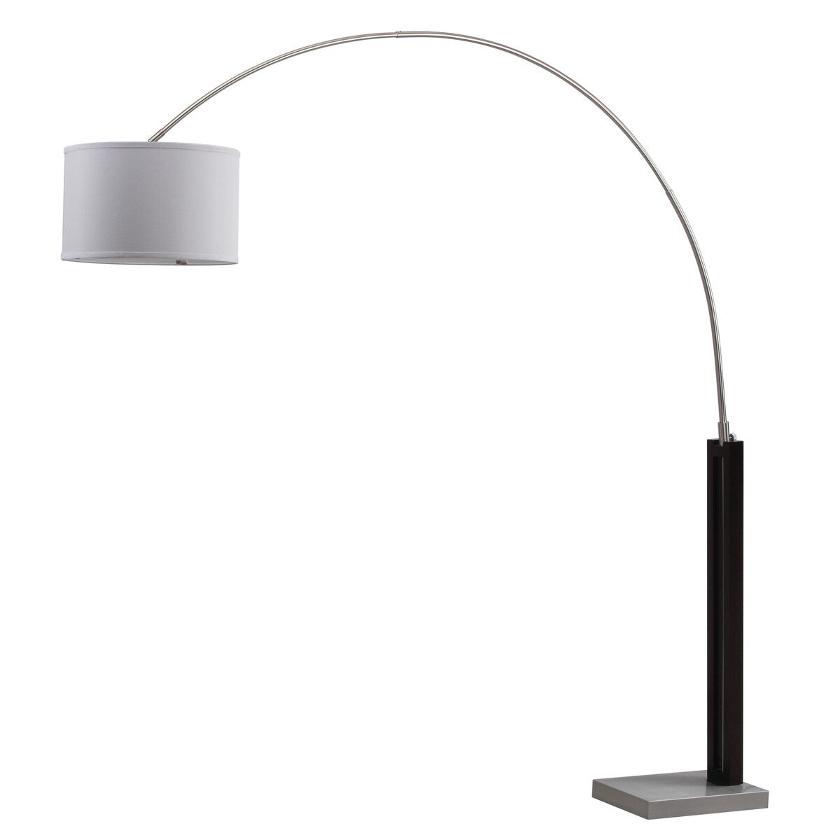 SAFAVIEH Lighting Angelic 83-inch Arc Floor Lamp - 75"x16"x83" - Black/Nickel - 75Wx16Dx83H