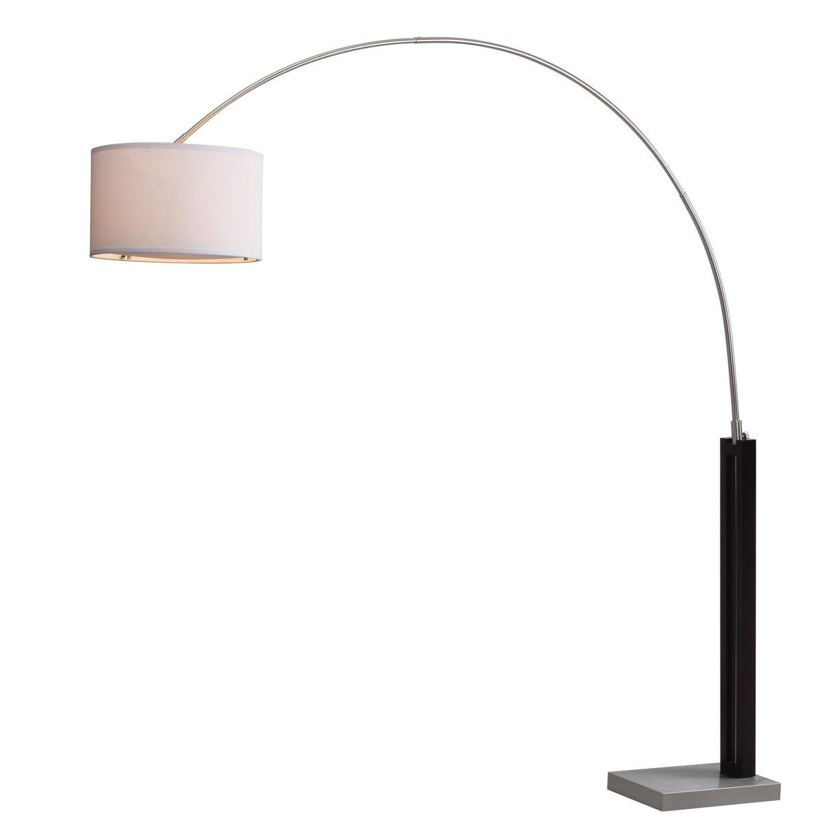 SAFAVIEH Lighting Angelic 83-inch Arc Floor Lamp - 75"x16"x83" - Black/Nickel - 75Wx16Dx83H