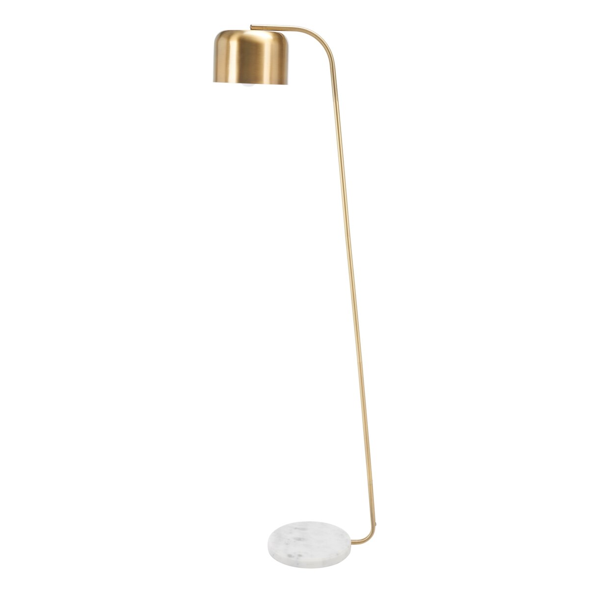 SAFAVIEH Lighting Angeliina 59-inch Down Bridge Floor Lamp - 10 In. W x 14 In. D x 59 In. H - Brass - 10Wx14Dx59H