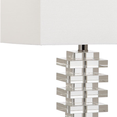 SAFAVIEH Lighting Angella 27-inch Clear Table Lamp - 13.5"x13.5"x26.5" - 14Wx14Dx27H