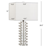 SAFAVIEH Lighting Angella 27-inch Clear Table Lamp - 13.5"x13.5"x26.5" - 14Wx14Dx27H