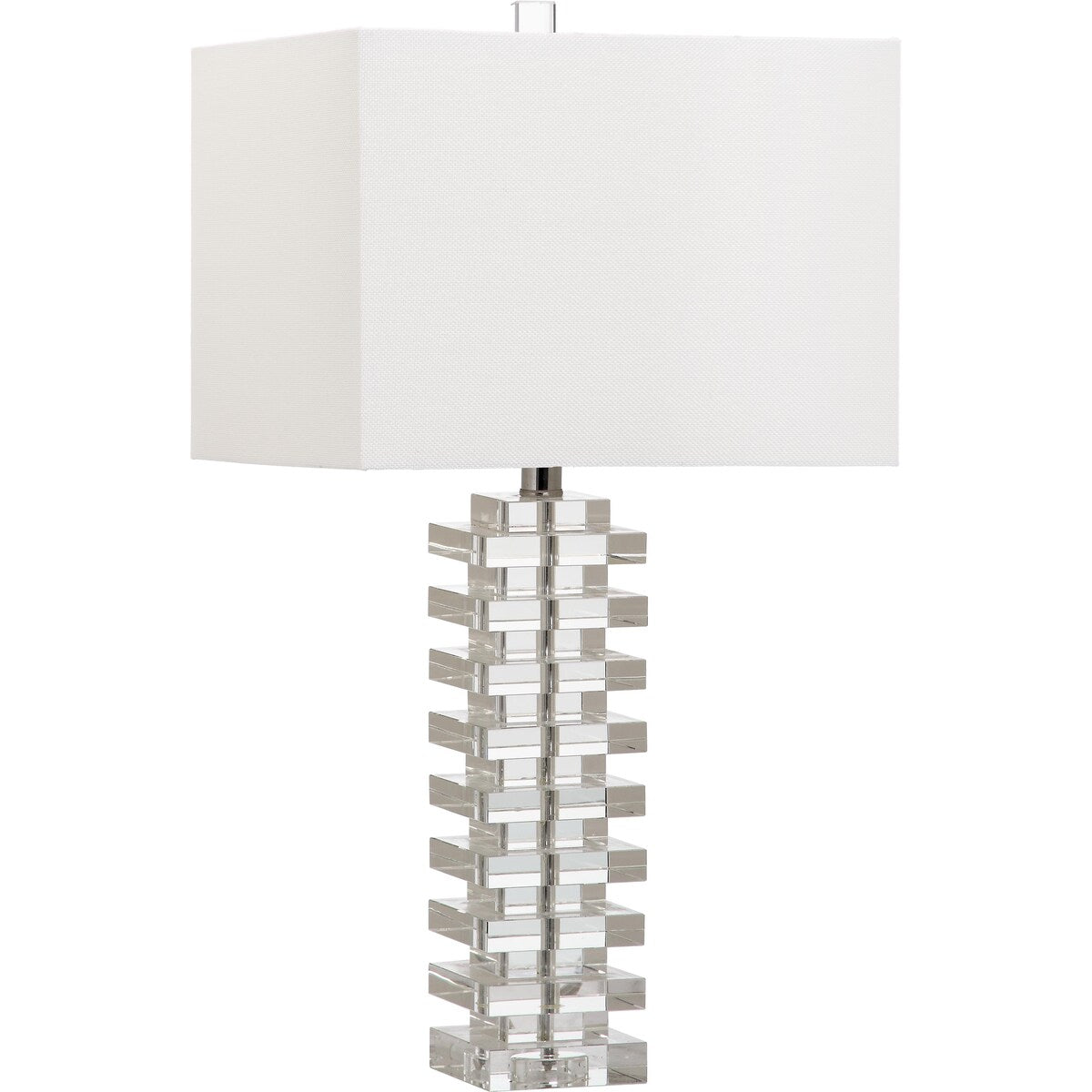 SAFAVIEH Lighting Angella 27-inch Clear Table Lamp - 13.5"x13.5"x26.5" - 14Wx14Dx27H