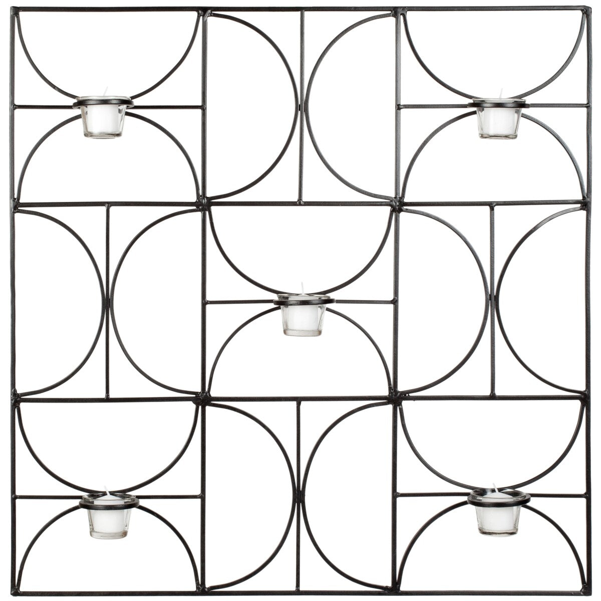 SAFAVIEH Lighting Antoanela Elegance 5-Sconce Wall Candle Holder - 28.3"x3.9"x28.3" - 28Wx4Dx28H