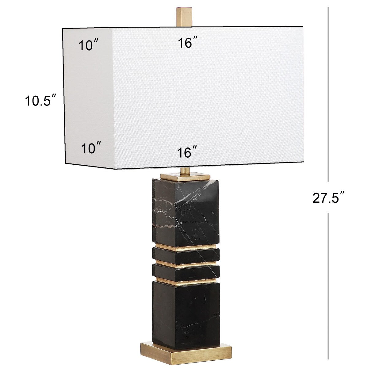 SAFAVIEH Lighting Anxhela 28-inch LED Table Lamp - 16"x10"x27.5" - 16Wx10Dx28H