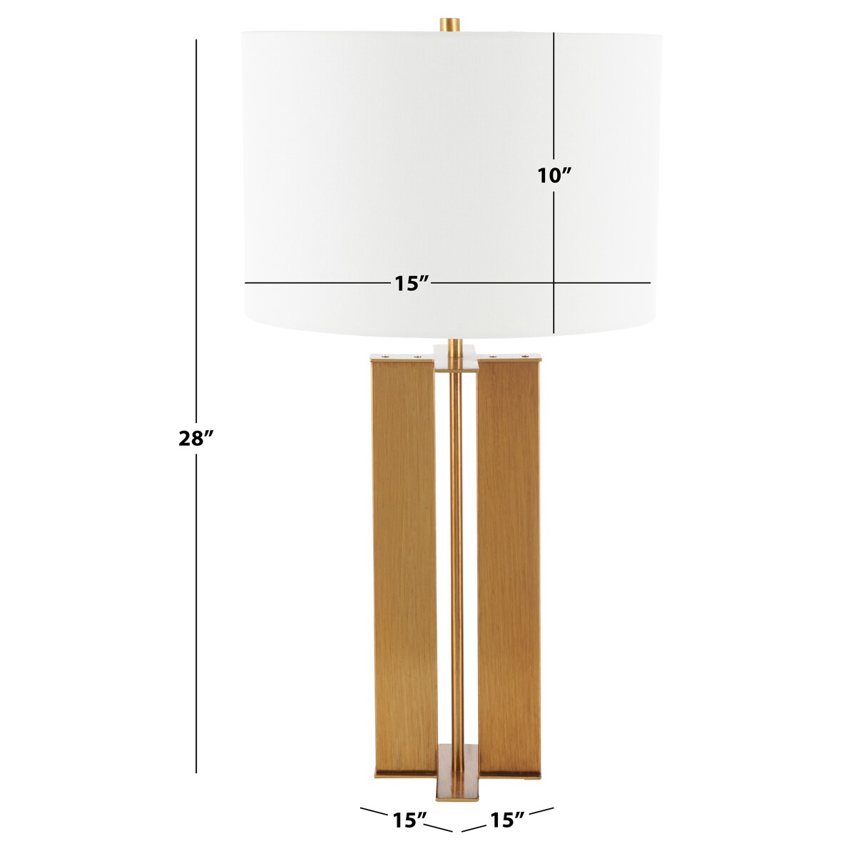 SAFAVIEH Lighting Appoline 28" Table Lamp - 15" W x 15" D x 28" H - 15Wx15Dx28H