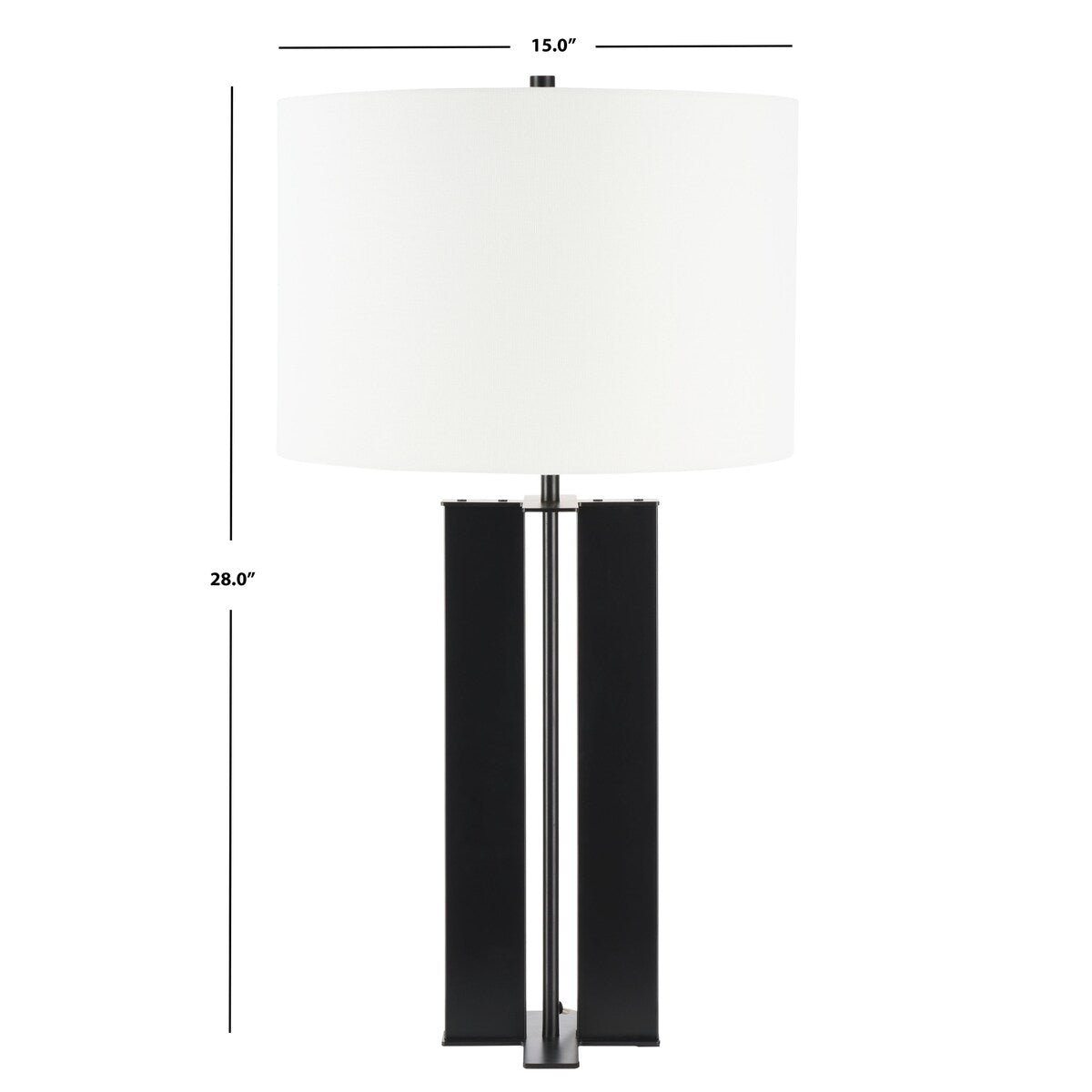 SAFAVIEH Lighting Appoline 28" Table Lamp - 15" W x 15" D x 28" H - 15Wx15Dx28H