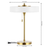 SAFAVIEH Lighting April 19-inch Table Lamp with Pull Chain (LED Bulb Included) - 13.8 In.W x 13.8 In. D x 19.3 In. H