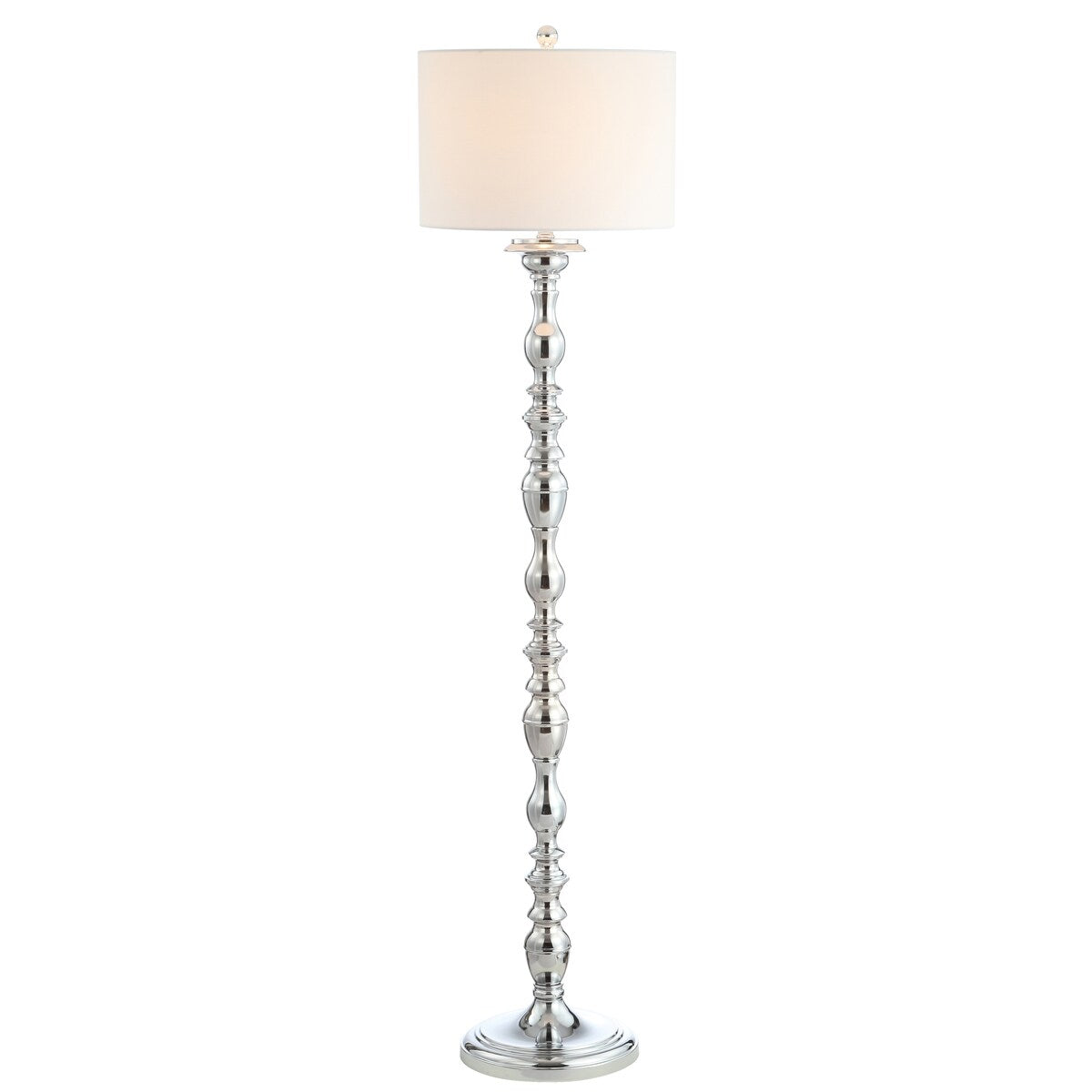 SAFAVIEH Lighting Ardak 62" Led Floor Lamp - 15" x 15" x 62" - Chrome - 15Wx15Dx62H