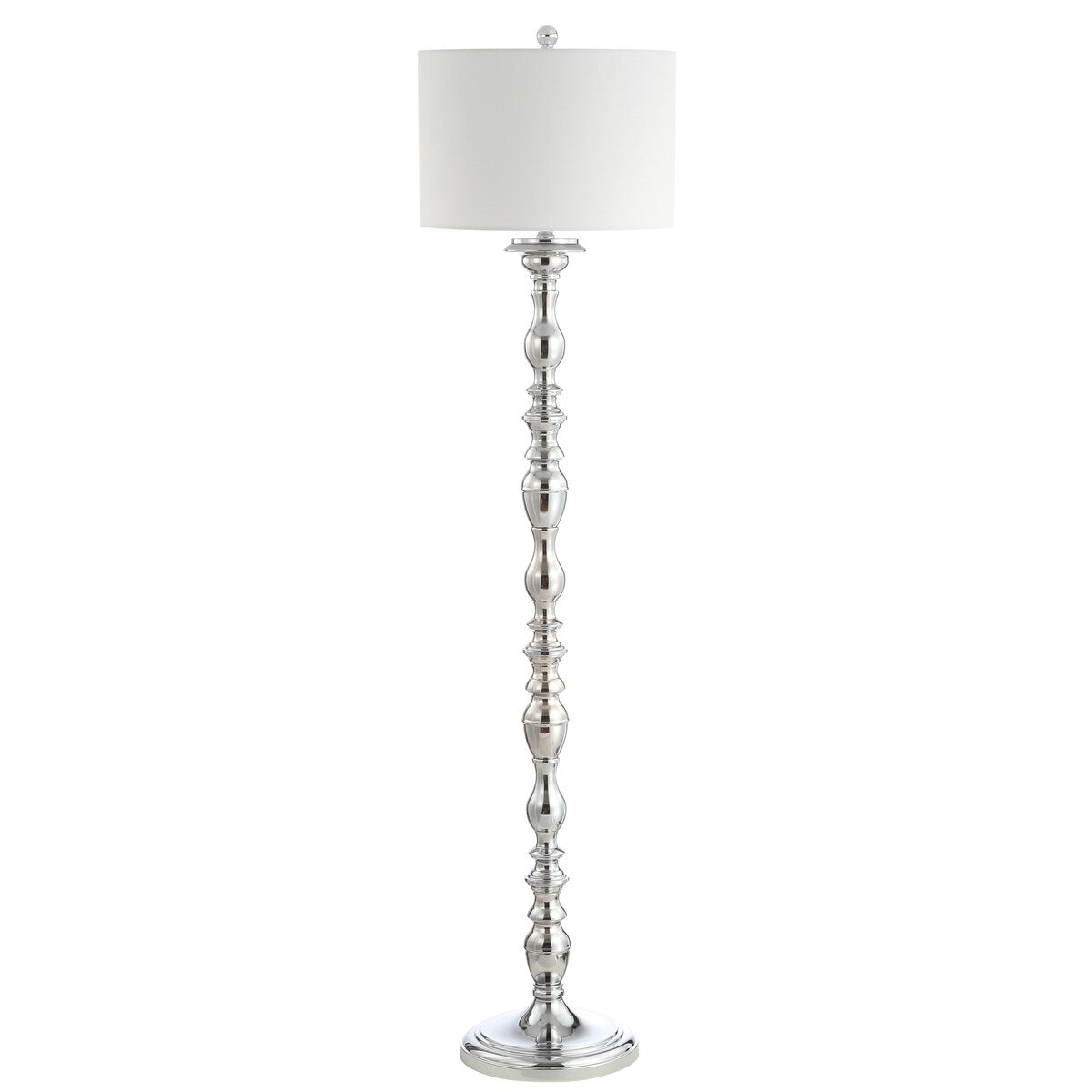 SAFAVIEH Lighting Ardak 62" Led Floor Lamp - 15" x 15" x 62" - Chrome - 15Wx15Dx62H