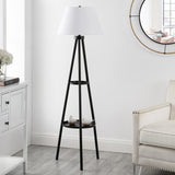 SAFAVIEH Lighting Arietta 63-inch Floor Lamp - 18" W x 18" D x 63" H - Black - 18Wx18Dx63H