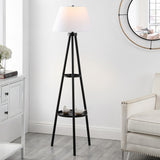 SAFAVIEH Lighting Arietta 63-inch Floor Lamp - 18" W x 18" D x 63" H - Black - 18Wx18Dx63H