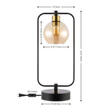 SAFAVIEH Lighting Arlinda 23" Modern & Contemporary Table Lamp - 10" W x 8" D x 23" H - 10Wx8Dx23H