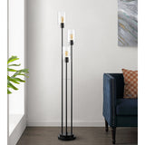 SAFAVIEH Lighting Azalee 69-inch 3-Light Led Floor Lamp - 11.25" W x 10" L x 69" H - Black - 11Wx10Dx69H