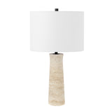 SAFAVIEH Lighting Barbli Travertine 25-inch Table Lamp (LED Bulb Included) - 14 In. W x 14 x In. D 25.3 In. H - 14Wx14Dx25H