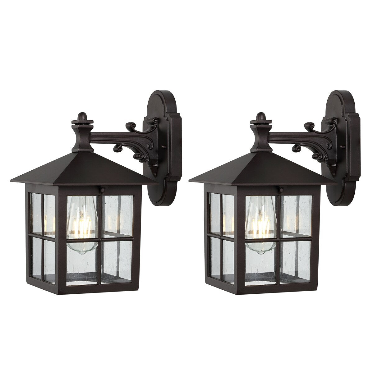 SAFAVIEH Lighting Basilisa Outdoor Wall Sconce - 10" W x 7" D x 13" H - 10Wx7Dx13H