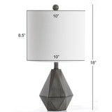 SAFAVIEH Lighting Benedikte 18-inch Modern Geometric LED Table Lamp - 10Wx10Dx18H