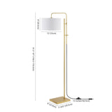 SAFAVIEH Lighting Benita 62-inch Floor Lamp - 18" W x 13" D x 62" H - Gold - 18Wx13Dx62H