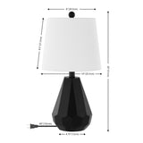 SAFAVIEH Lighting Bernhild 20" Modern & Contemporary Table Lamp - 10" W x 10" D x 20" H - 10Wx10Dx20H