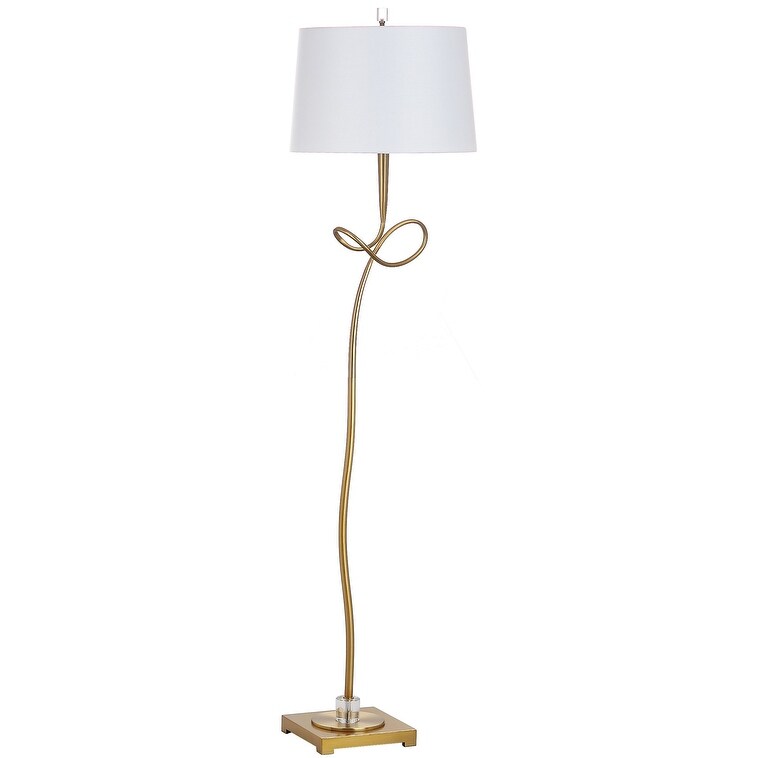 SAFAVIEH Lighting Berntraud 67-inch Gold Metal Crystal Led Floor Lamp - 17" x 17" x 66.5" - 17Wx17Dx67H