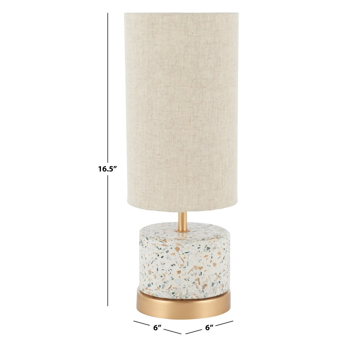 SAFAVIEH Lighting Biba Modern 16-inch Table Lamp - 6 In. W x 6 In. D x 17 In. H - 6Wx6Dx17H