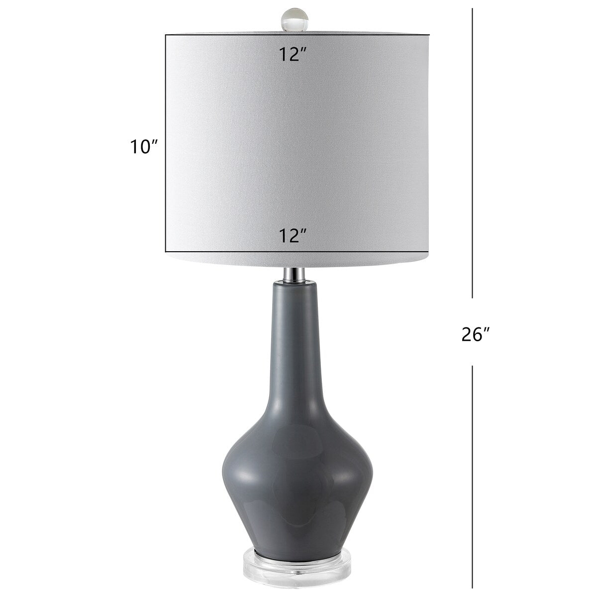 SAFAVIEH Lighting Bozhanka 24" Table Lamp - 11"x11"x24" - 11Wx11Dx24H