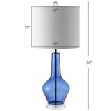 SAFAVIEH Lighting Bozhanka 24" Table Lamp - 11"x11"x24" - 11Wx11Dx24H