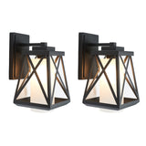 SAFAVIEH Lighting Braith 7-inch Outdoor Wall Sconce [SET of 2] - 7Wx12Dx8H