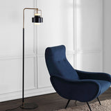 SAFAVIEH Lighting Brunhildis 60-inch Silver Led Floor Lamp - 13.5" x 11" x 59.5" - Black/Brass Gold - 14Wx11Dx60H