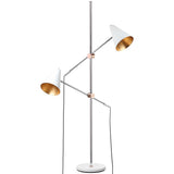 SAFAVIEH Lighting Buse 71-inch Chrome/ White Floor Lamp - 39.5"x12.5"x71" - 40Wx13Dx71H