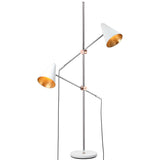 SAFAVIEH Lighting Buse 71-inch Chrome/ White Floor Lamp - 39.5"x12.5"x71" - 40Wx13Dx71H