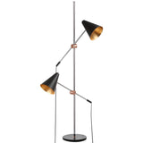 SAFAVIEH Lighting Buse 71-inch Chrome/ White Floor Lamp - 39.5"x12.5"x71" - 40Wx13Dx71H