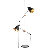 SAFAVIEH Lighting Buse 71-inch Chrome/ White Floor Lamp - 39.5"x12.5"x71" - 40Wx13Dx71H