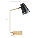 SAFAVIEH Lighting Caliopia Task 19" Table Lamp - 12" W x 6" D x 19" H - 12Wx6Dx19H