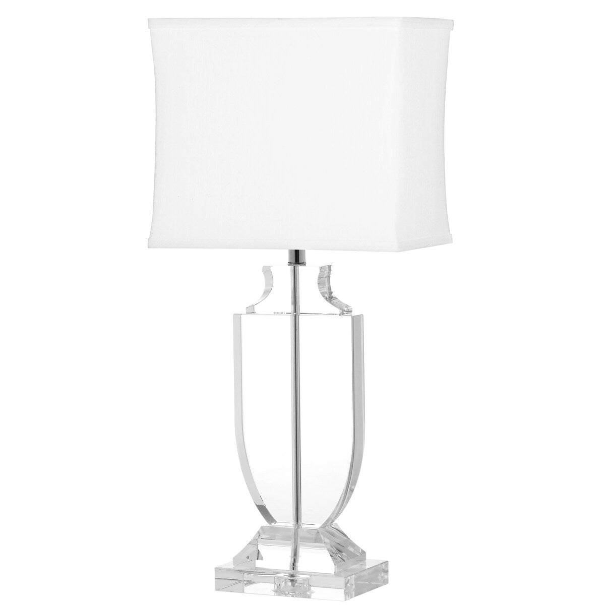 SAFAVIEH Lighting Caprice 26-inch White Shade Crystal Urn Table Lamp - 12"x12"x28" - 12Wx12Dx28H